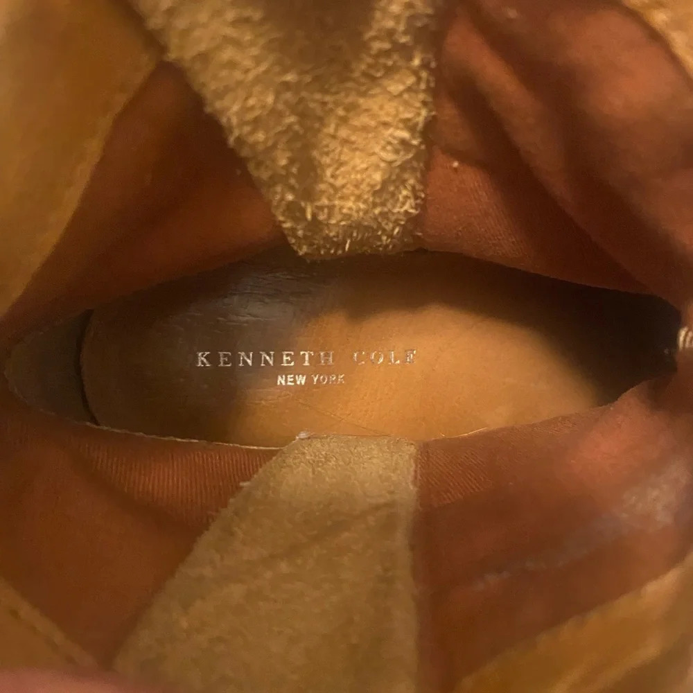 Kenneth Cole NY Marcy Cognac Leather Ankle Booties size 6 comfortable zippered - Picture 3 of 7